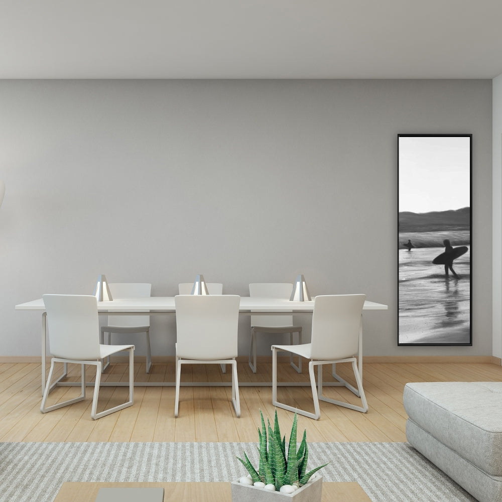 Toile de chambre à coucher « Surfeurs côtiers » | Décoration murale encadrée