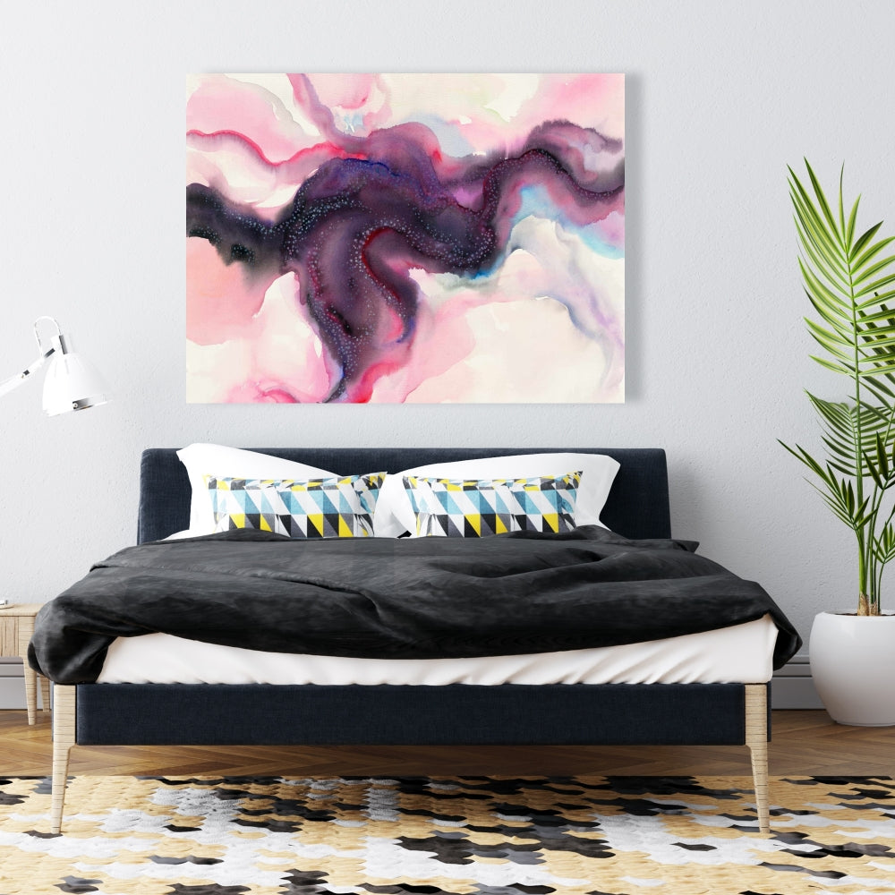 Celestial Body Purple Canvas - Astronomy Space Home Decor