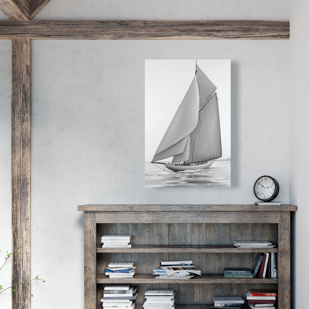 Vintage Sailing Ship Canvas - Bedroom Coastal Home Decor