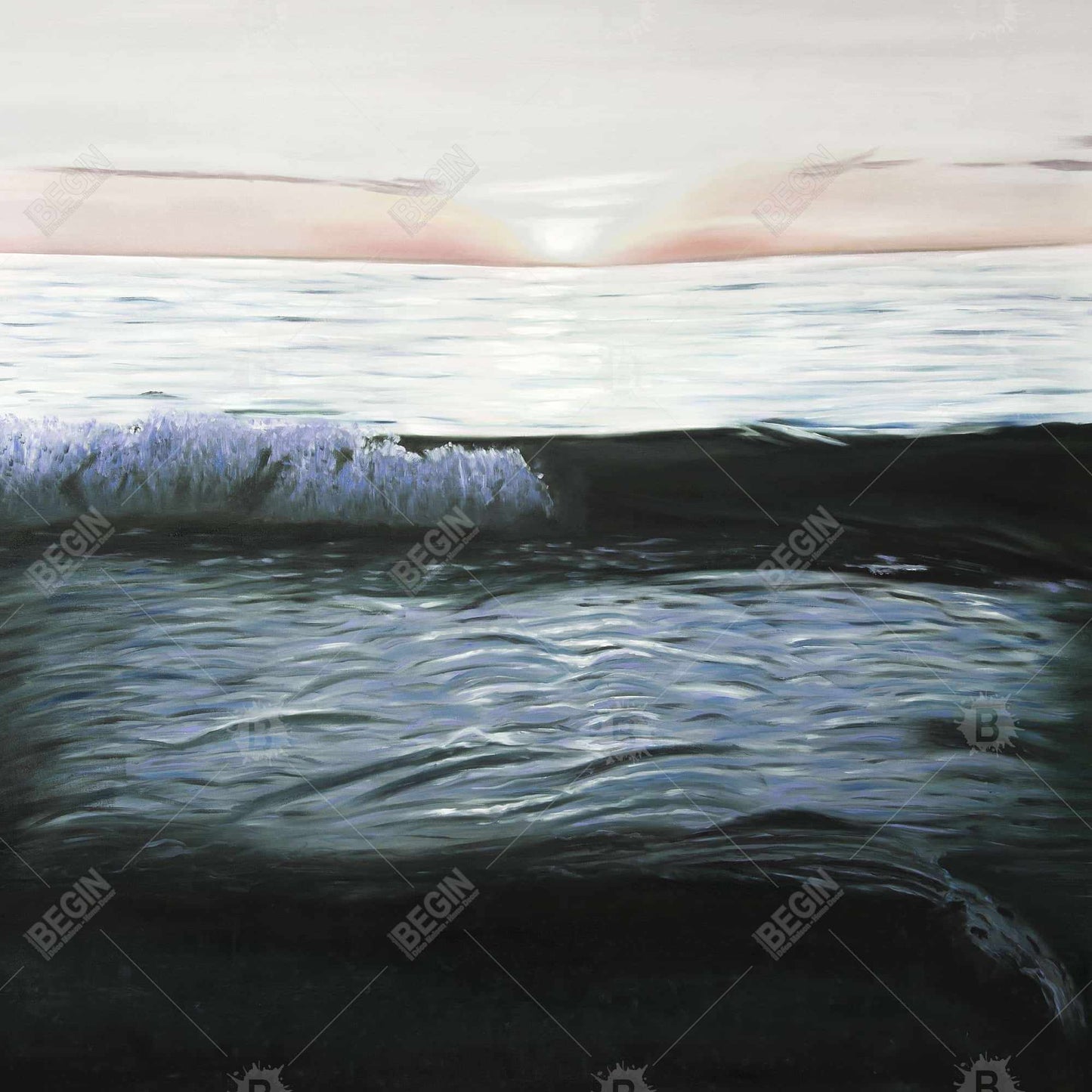 Desaturated Sunset Marine Canvas | Coastal Home Decor Art