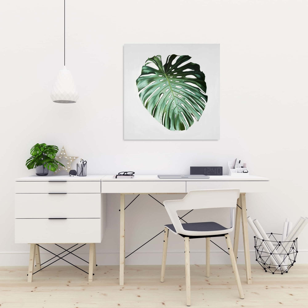 Monstera Leaf Botanical Canvas - Exotic Green Home Decor