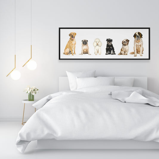 Man's Best Friend White Canvas - Animal Bedroom Decor
