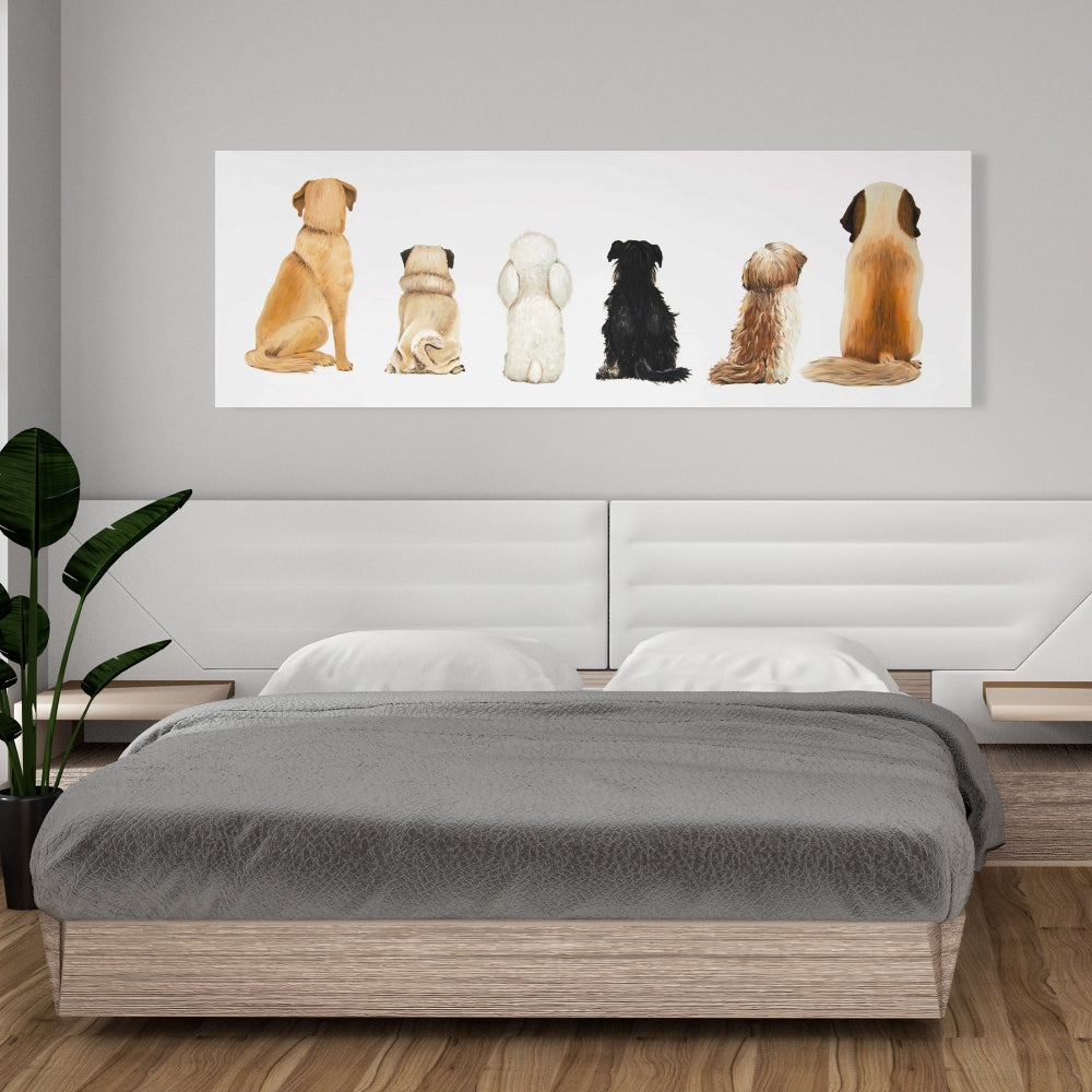 Man's Best Friend Back View Canvas | Bedroom Pets Home Decor