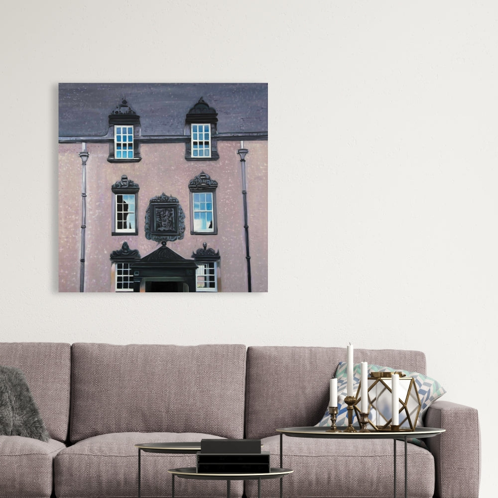 Pink Architecture Vintage Canvas - Argyll's Lodging Home Decor