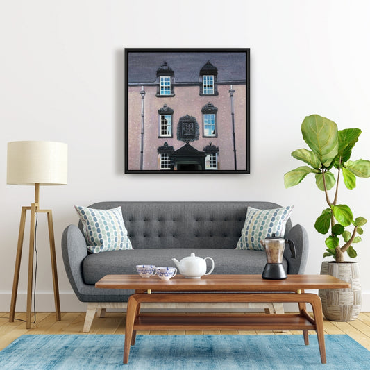 Pink Building Canvas - Argyll's Lodging Stirling Castle Decor