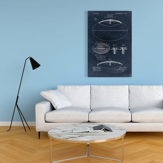 Toile de football Blueprint | Décoration d'intérieur sportive