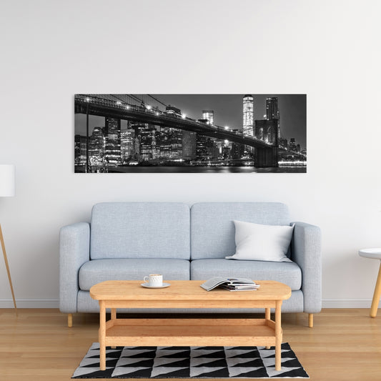 City Under the Night Canvas - Living Room Wall Art Decor
