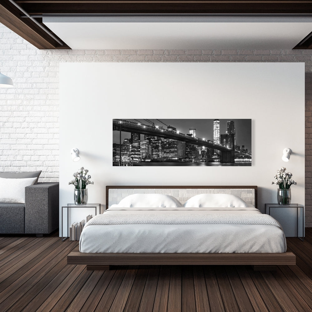 City Under the Night Canvas - Living Room Wall Art Decor