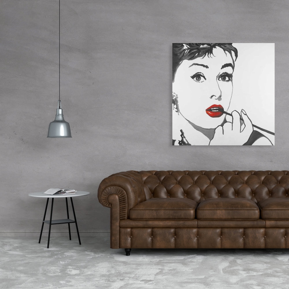Toile Audrey Hepburn | Décoration murale Beauté Blanche