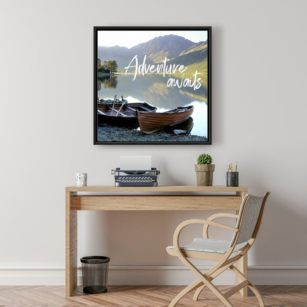 Toile « L'aventure vous attend » | Décoration de chambre scandinave