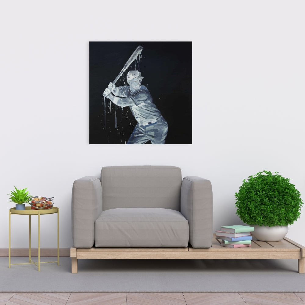 Baseball Player Canvas | American Blue Sports Home Decor