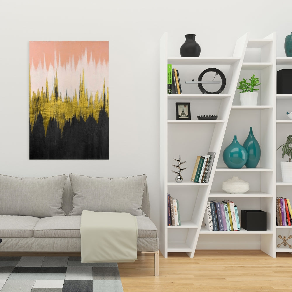 Toile abstraite en zigzag – Décoration de chambre moderne | Art de la maison