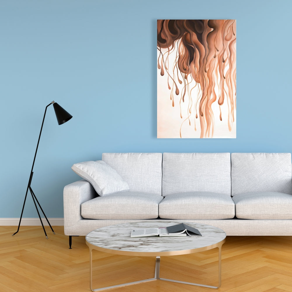 Abstract Orange Modern Canvas - Eruption Wall Art Decor