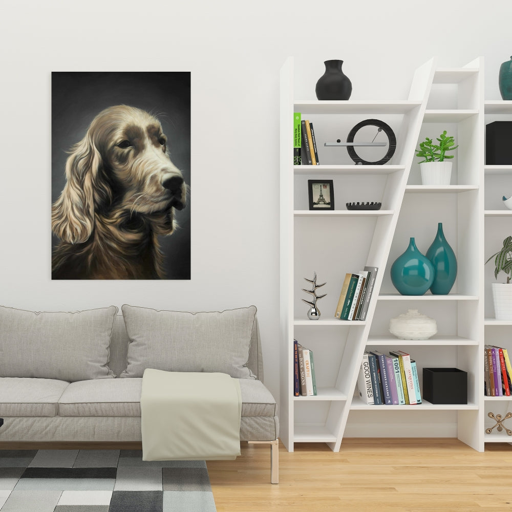 Field Spaniel Canvas | Brown Animal Office Decor Wall Art