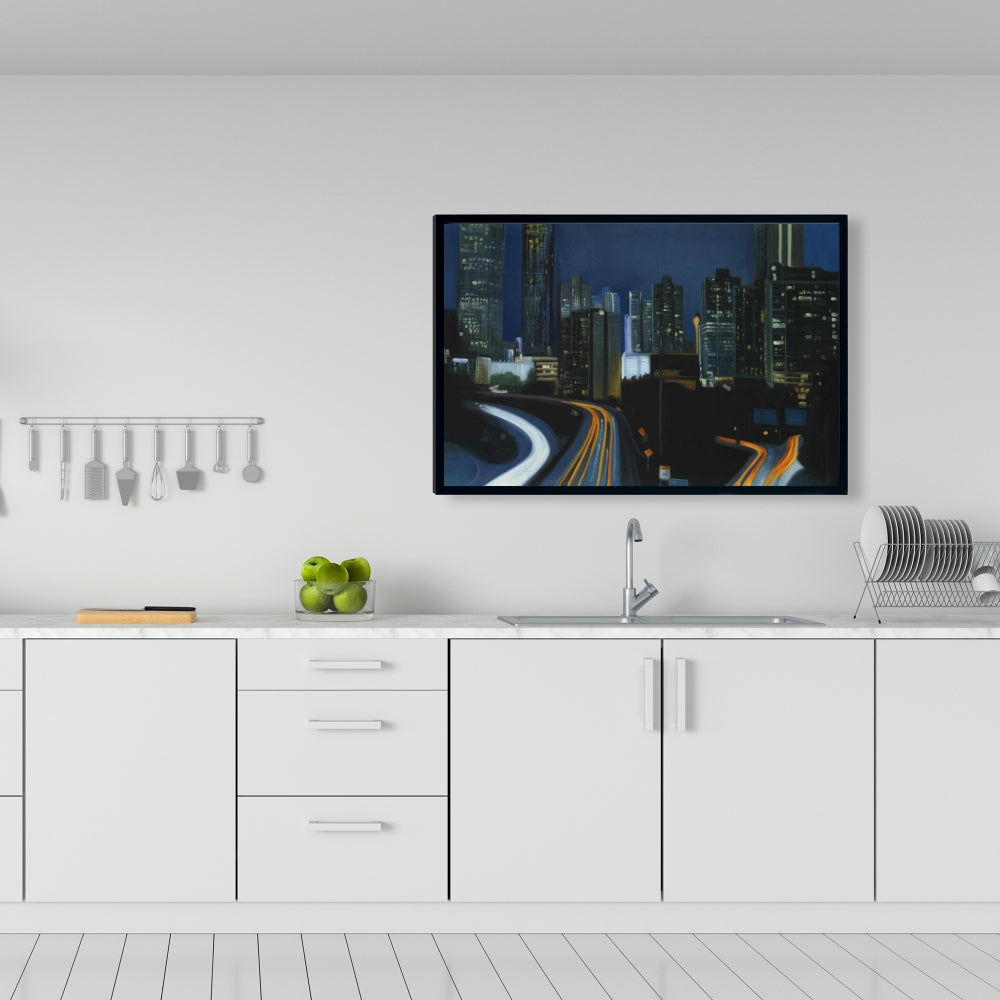 Toile encadrée Atlanta la nuit | Décoration de chambre urbaine