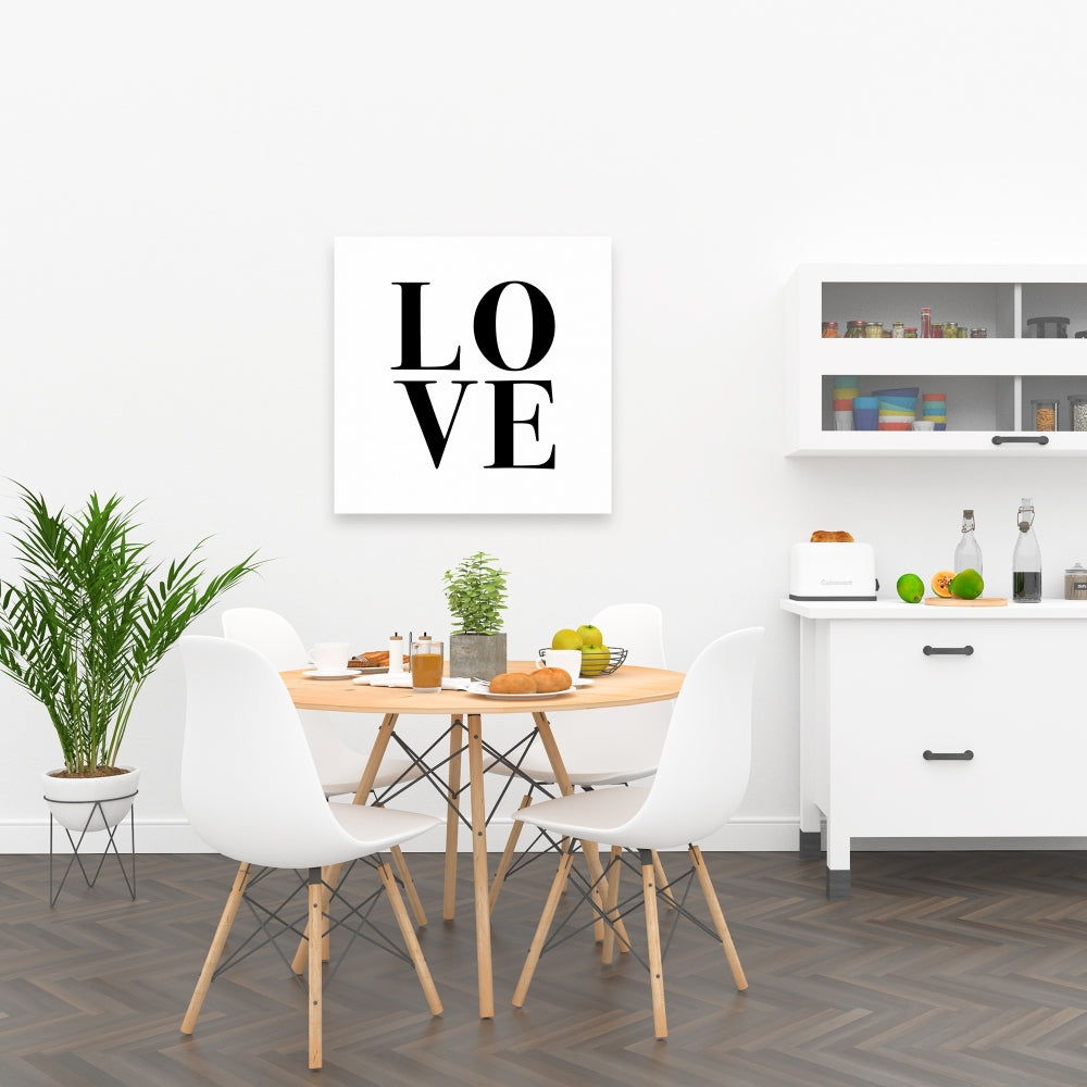 Shapes Black Love Canvas | Living Room Decor | Home Art