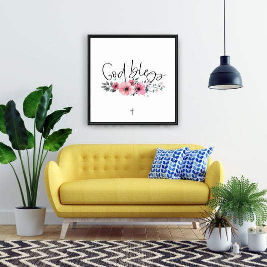 Toile spirituelle « Que Dieu bénisse les feuilles » | Décoration d'intérieur et de chambre