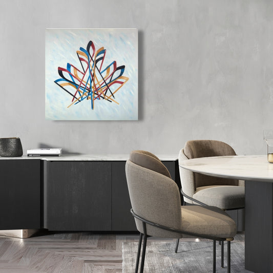 Blue Sports & Games Snow Canvas | Canadian Hockey Home Decor