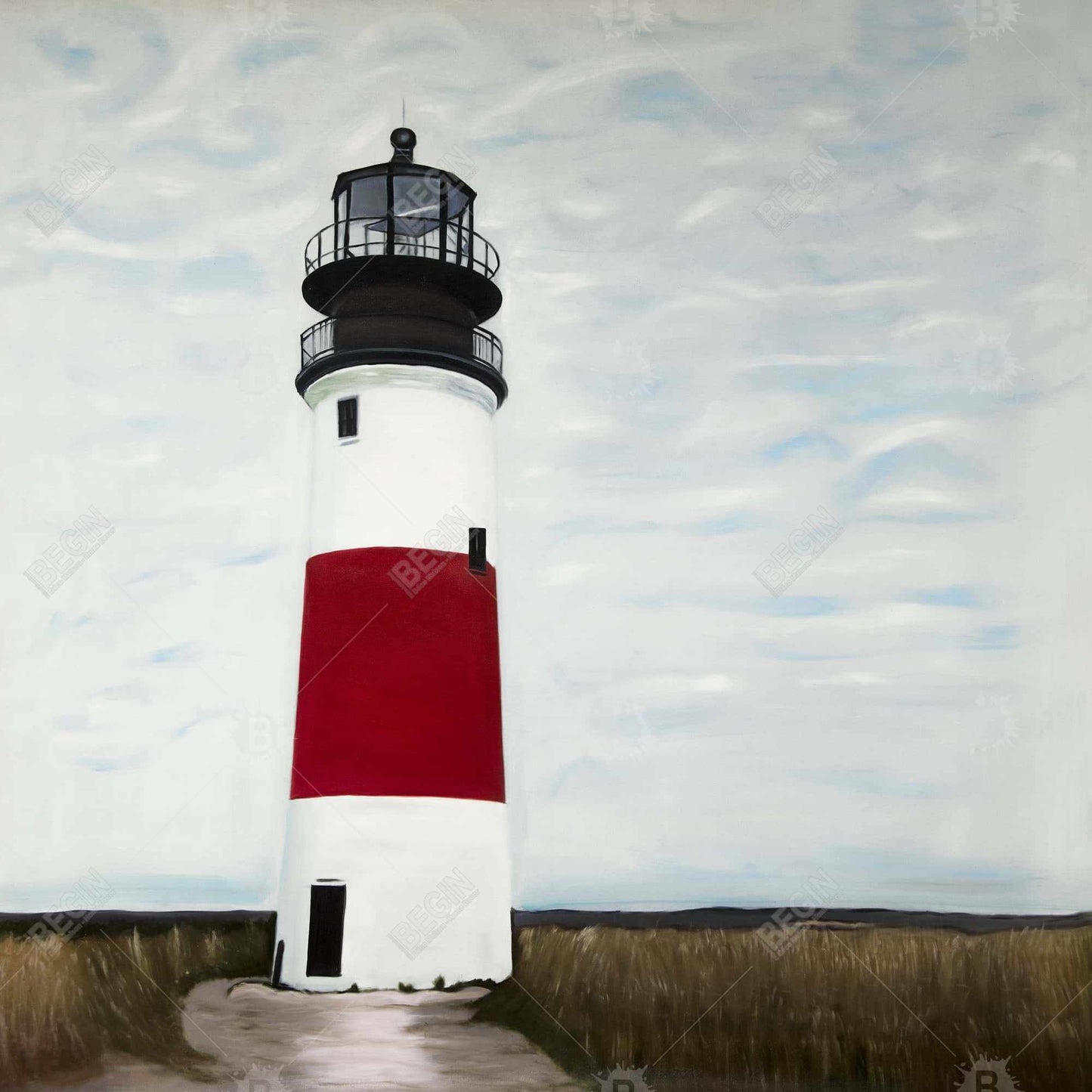 Toile côtière du phare de Sankaty Head – Décoration d'intérieur