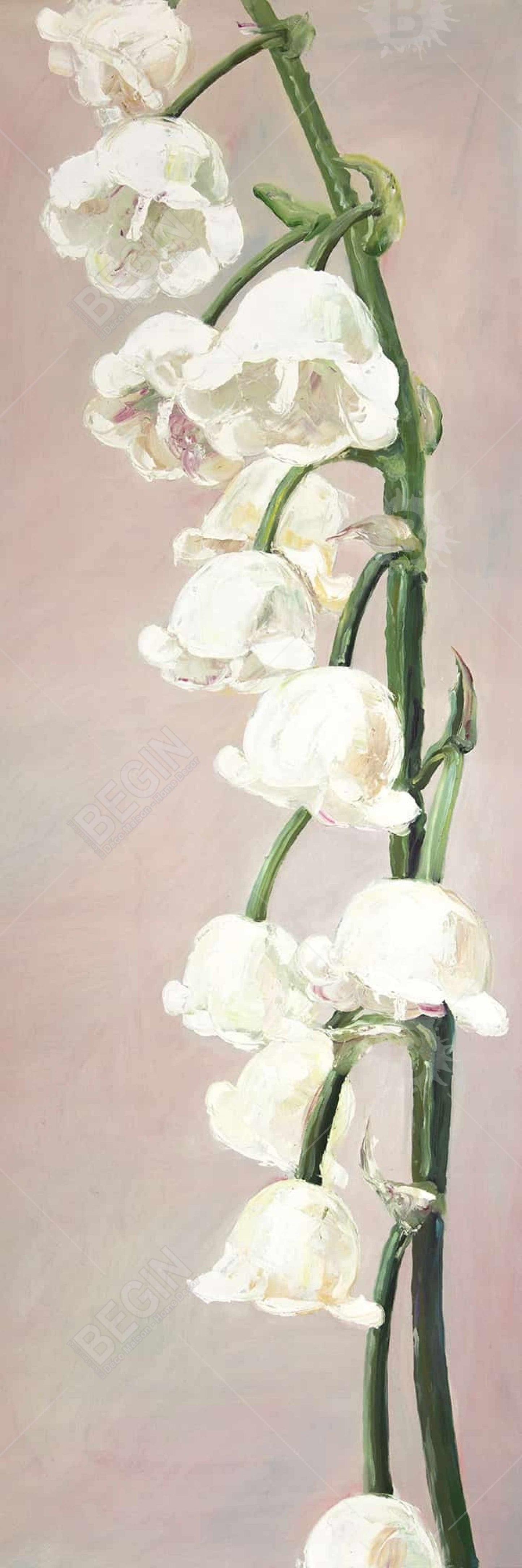 Toile Muguet blanc - Décoration de chambre contemporaine