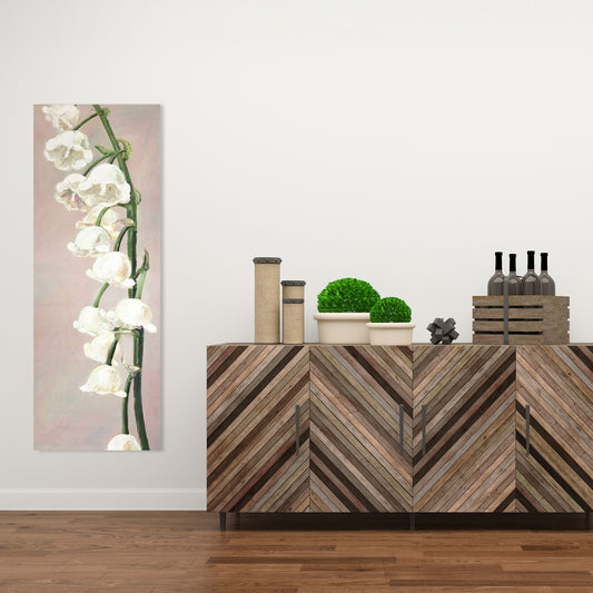 White Lily of the Valley Canvas - Contemporary Bedroom Decor