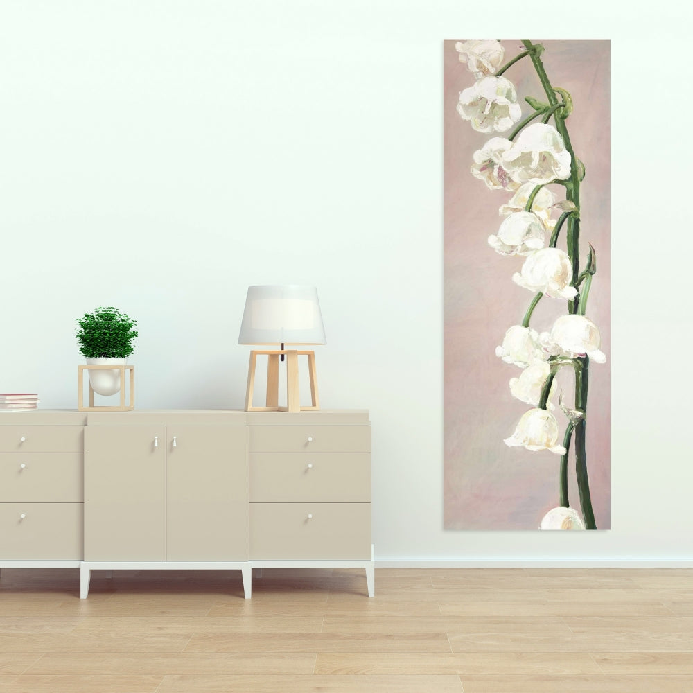 White Lily of the Valley Canvas - Contemporary Bedroom Decor
