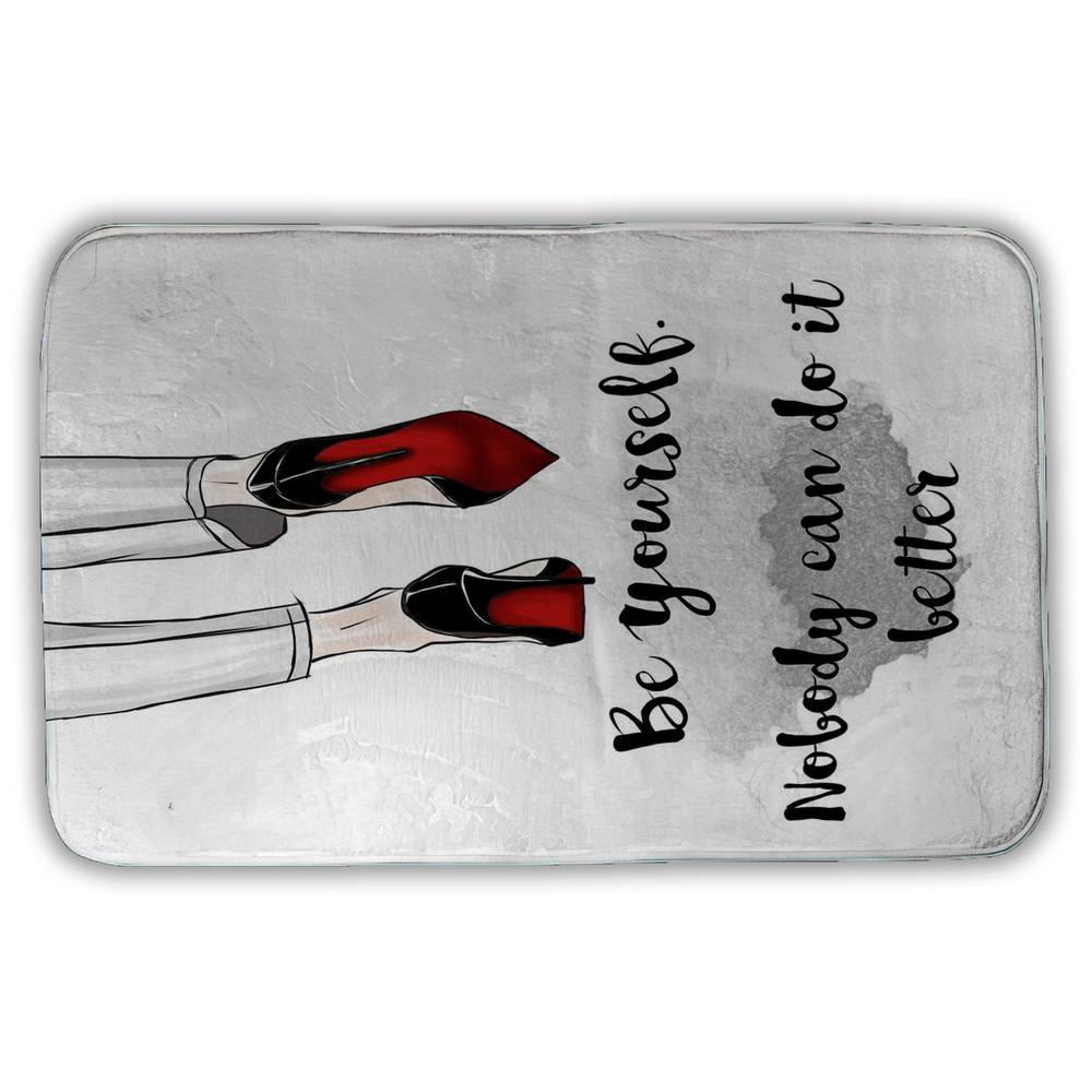 Be Yourself Gray Canvas | Fashion Shoes Home Decor Wall Art