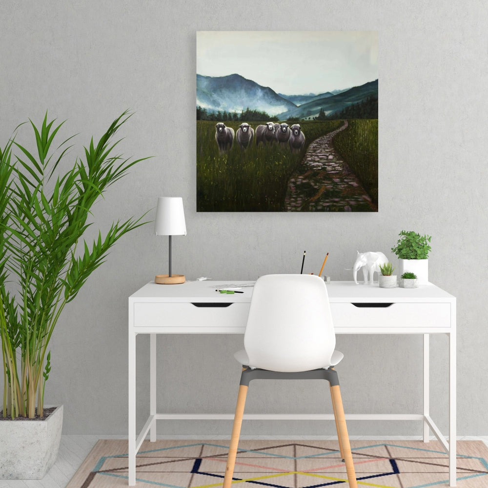 Sheep in the Countryside Canvas | Farm Animal Home Decor