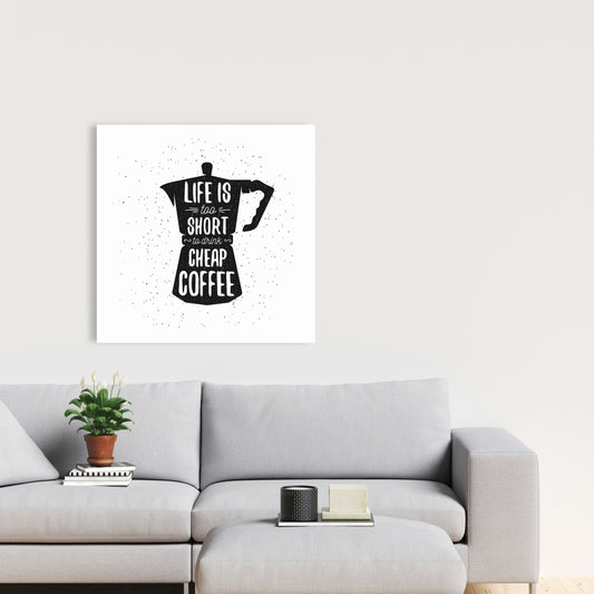 Life and Coffee Canvas - Minimalist Home Decor Art