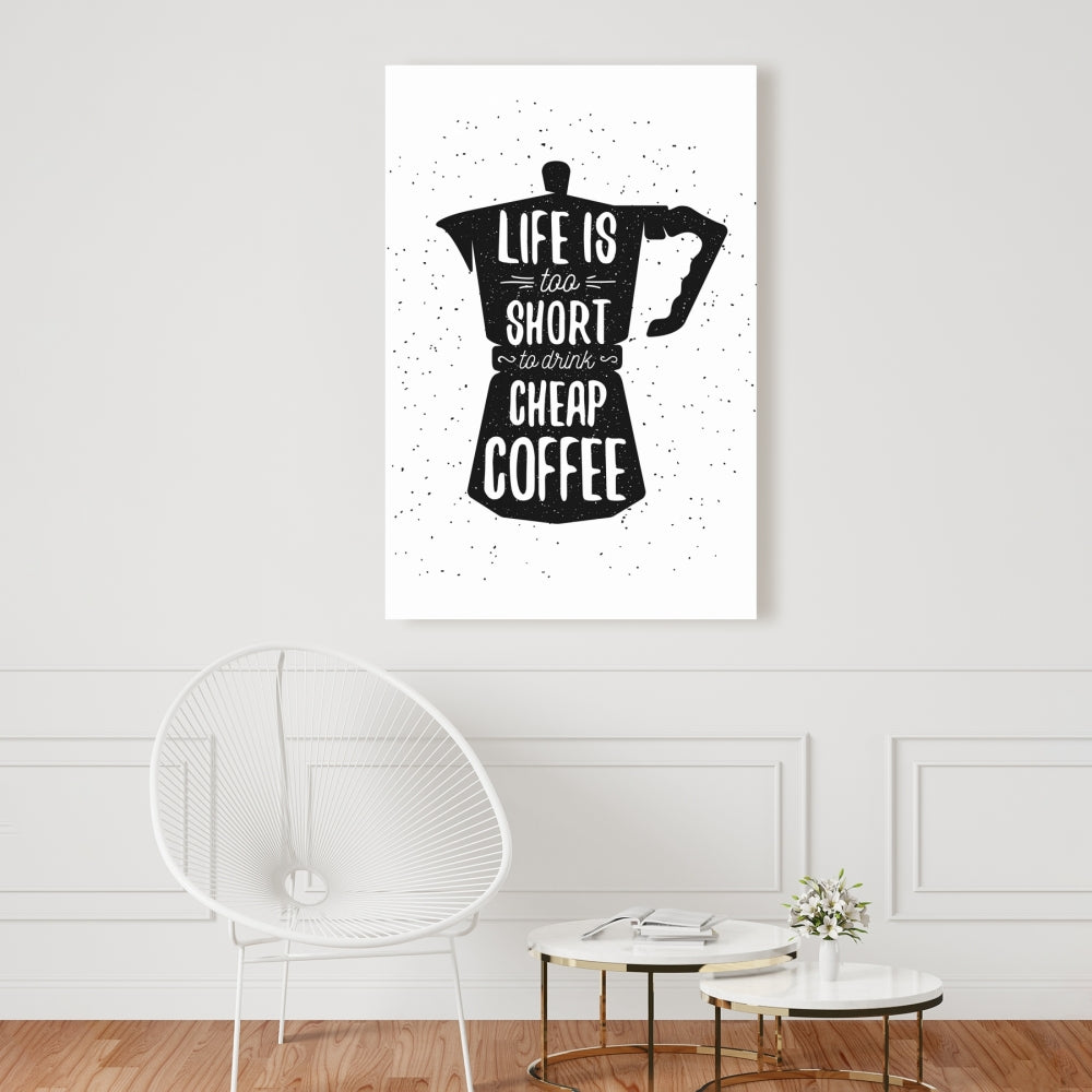Life and Coffee Canvas - Minimalist Home Decor Art