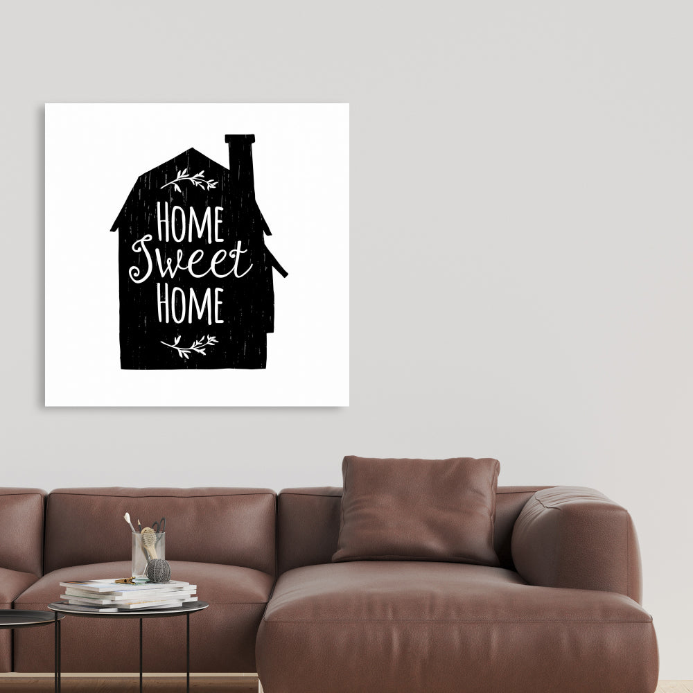 Home Sweet Home Minimalist Quote Canvas - Motivational Decor