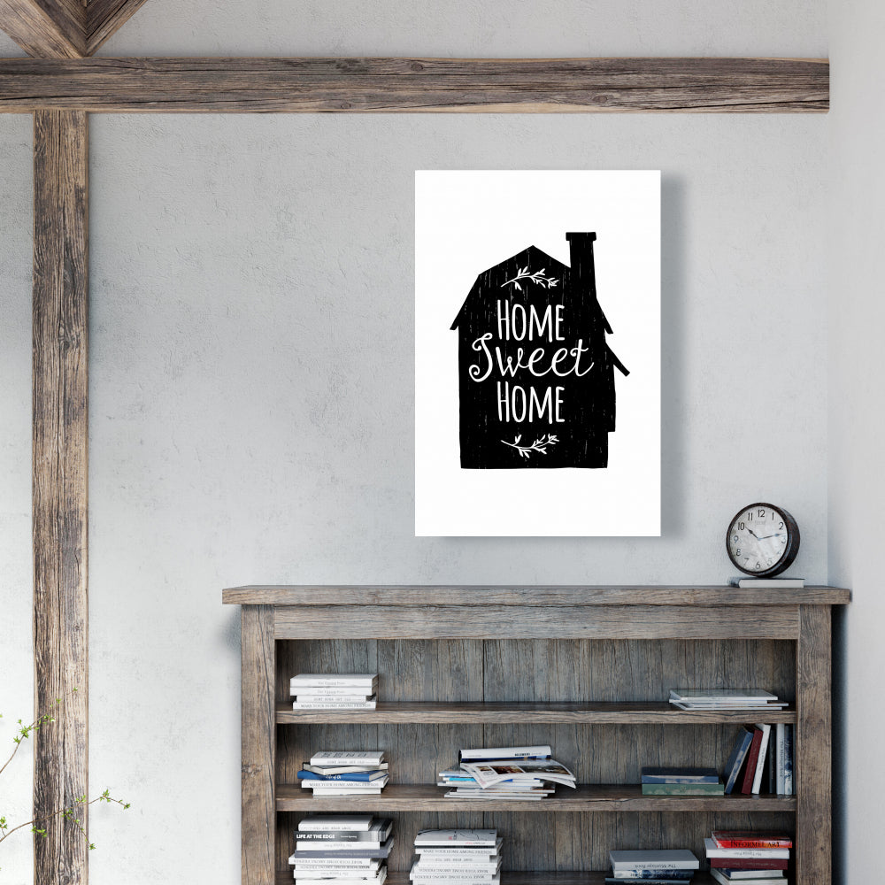 Home Sweet Home Minimalist Quote Canvas - Motivational Decor