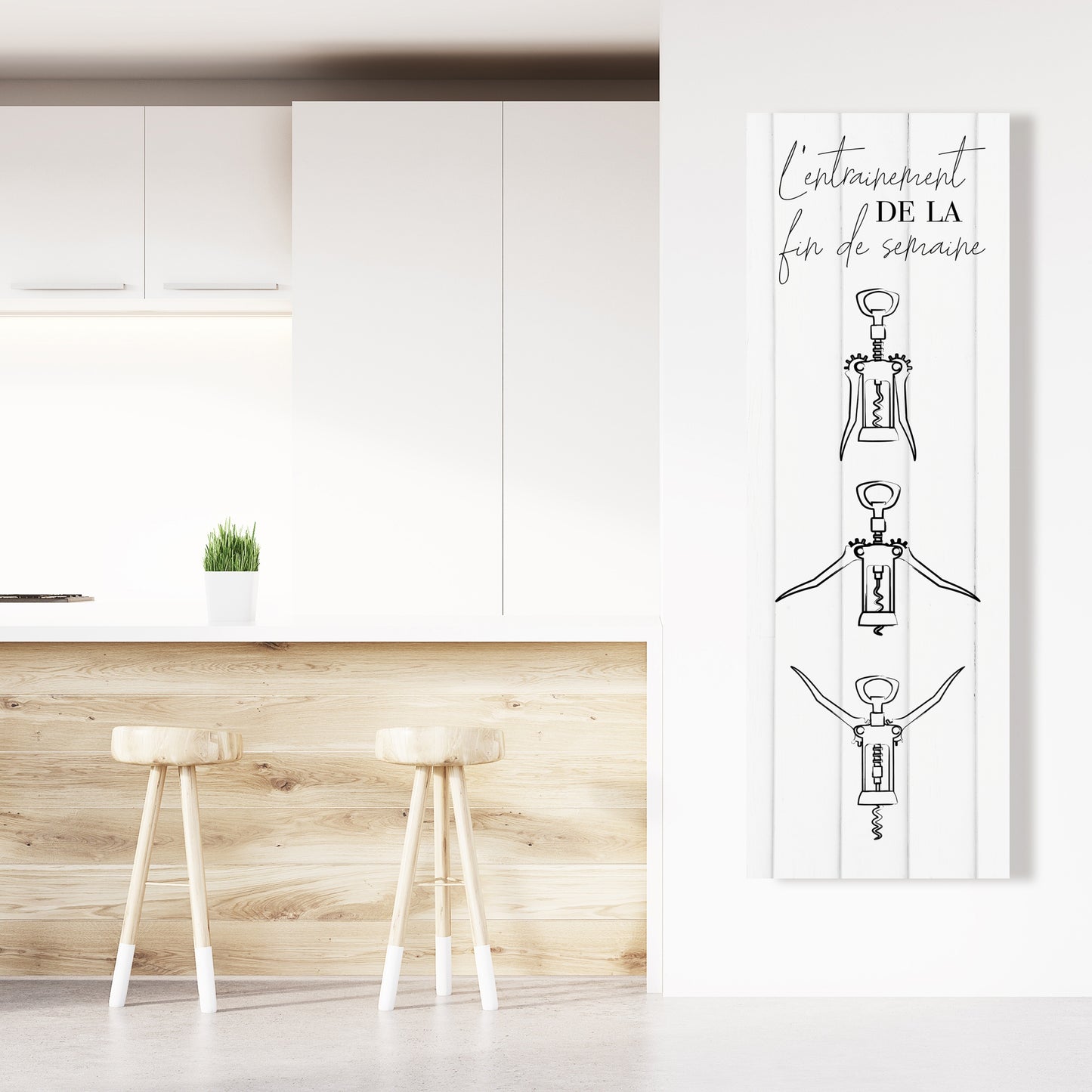 Minimalist Gastronomy Shapes Canvas - L'entrainement Art Decor