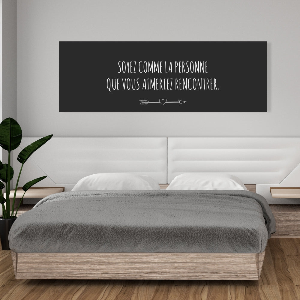 Love Yourself Gray Spiritual Canvas | Motivational Home Decor