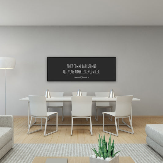 Citations motivantes « Aimez-vous » sur toile encadrée - Décoration d'intérieur