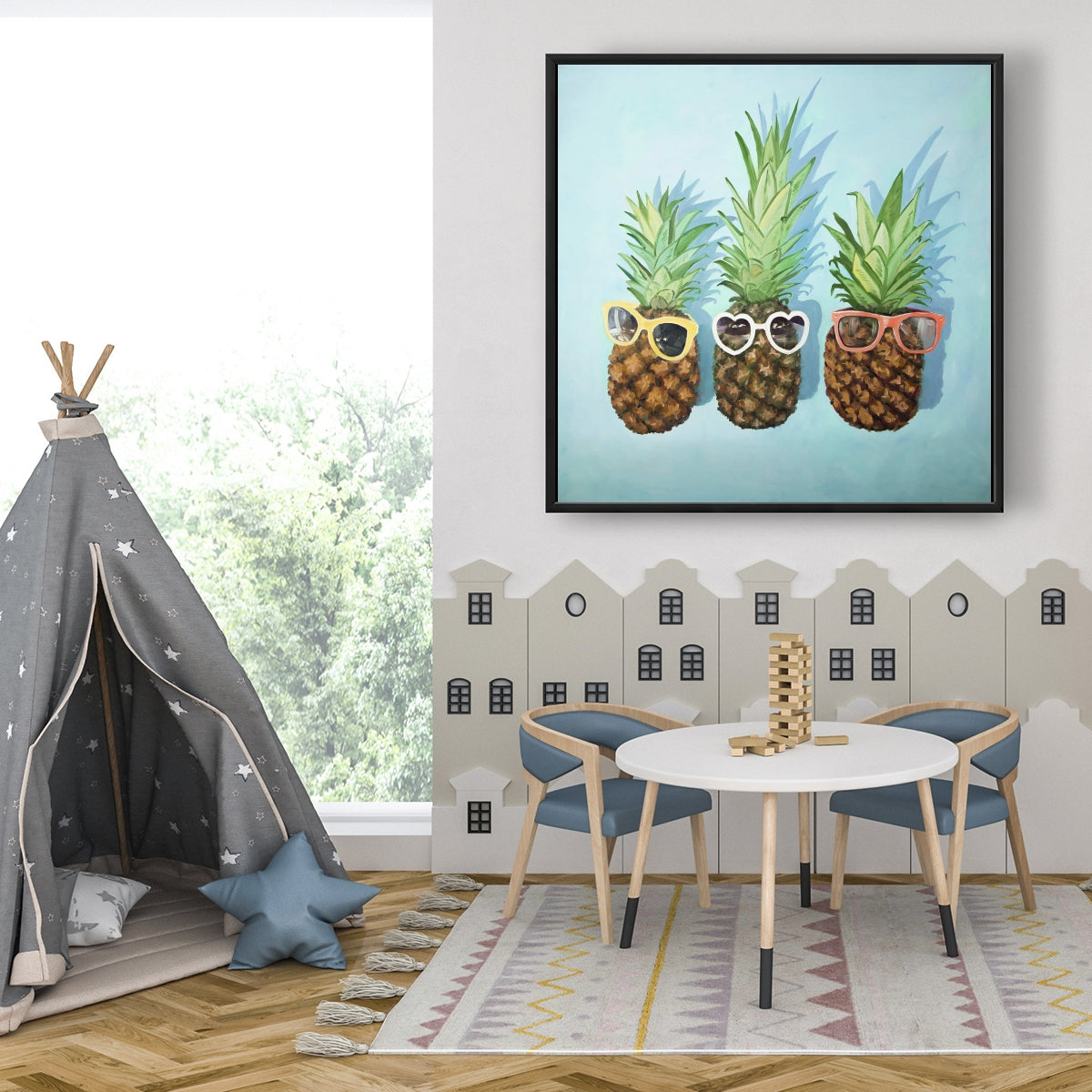 Toile « Ananas d'été » – Décoration de chambre | Art mural