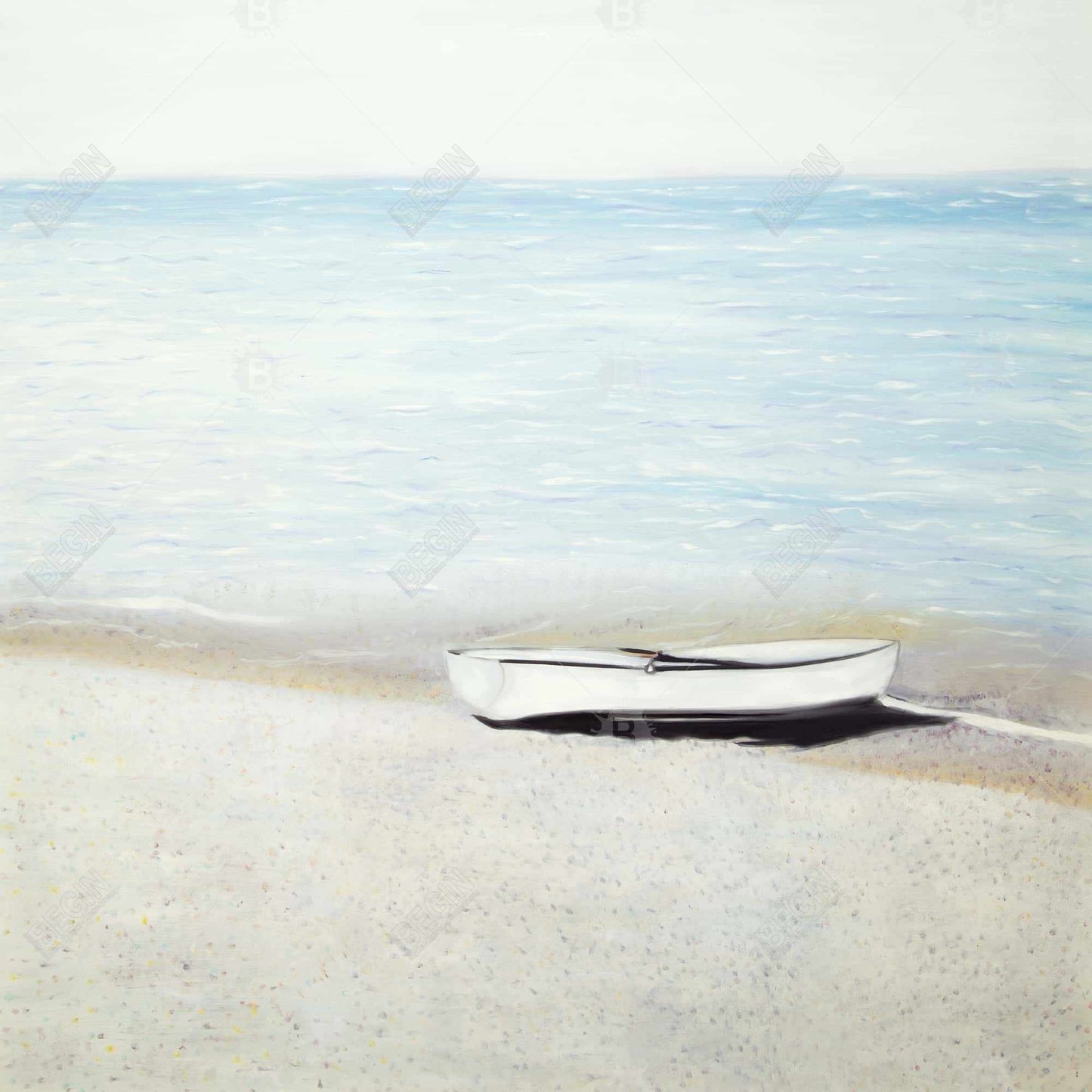 Toile bleu marine côtière au bord de la mer | Décoration d'intérieur