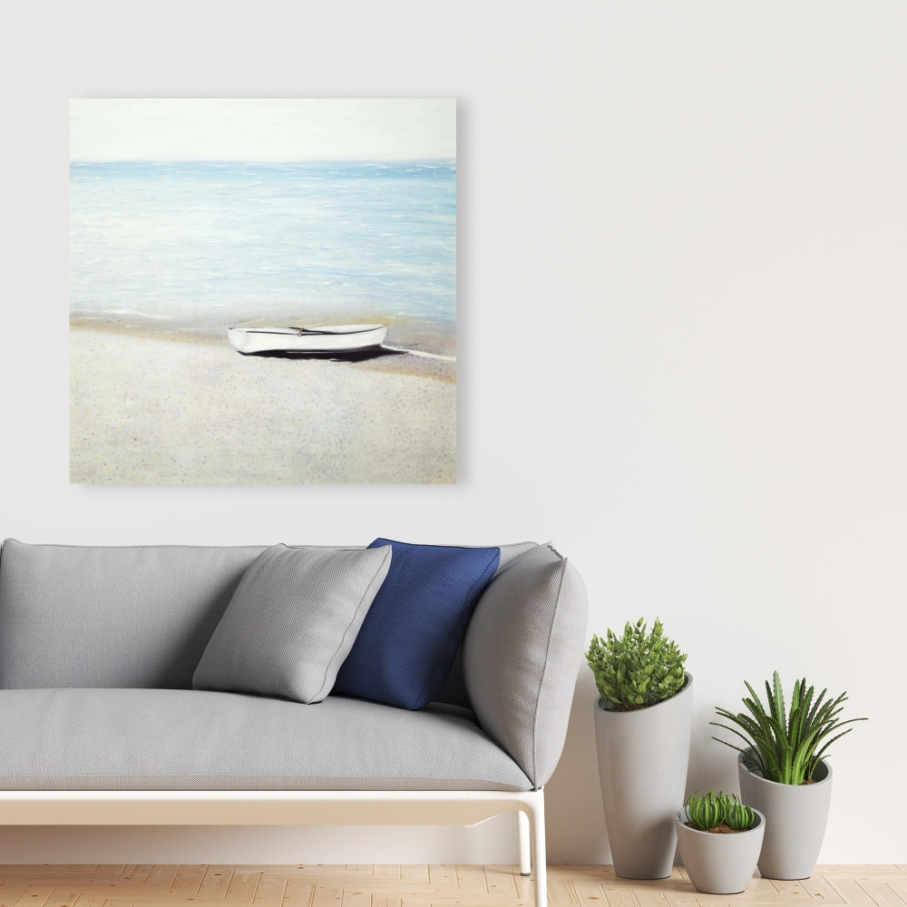 Toile bleu marine côtière au bord de la mer | Décoration d'intérieur