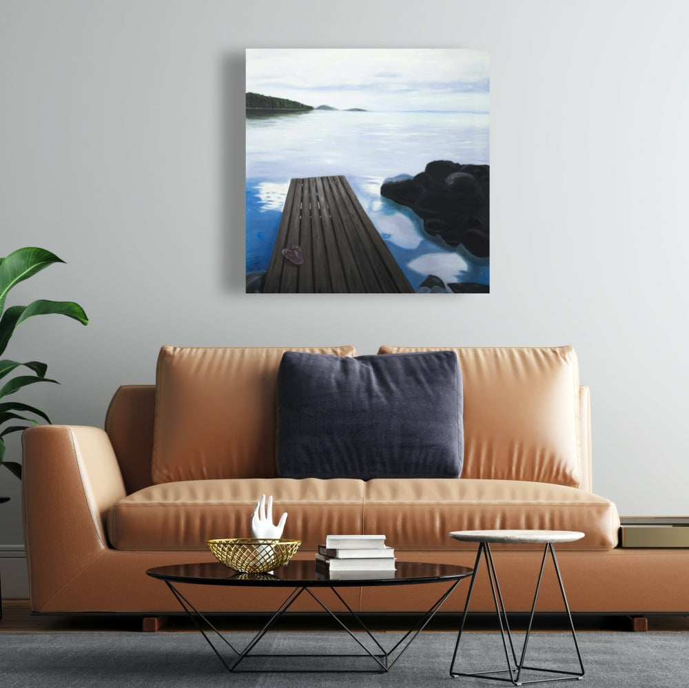 Evening on the Dock Shoes Coastal Marine Canvas | Home Decor