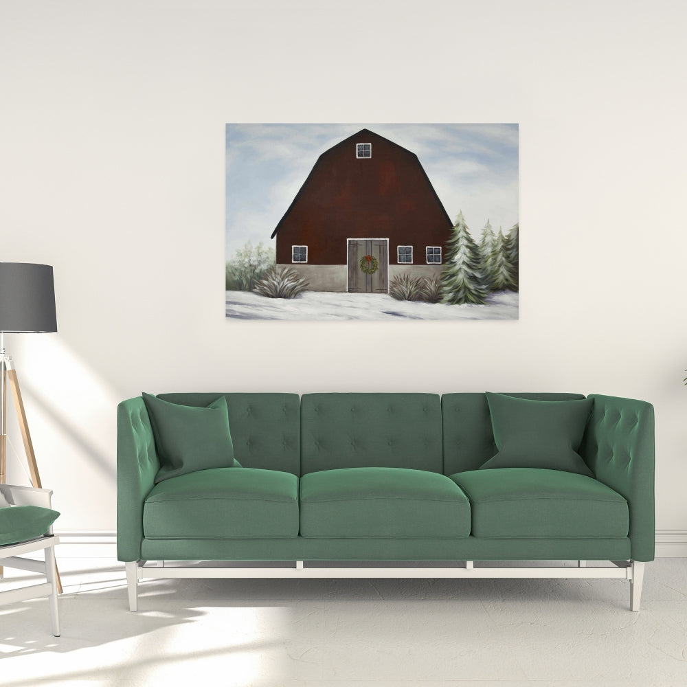 Winter Farm White Trees Canvas | Home Decor Wall Art