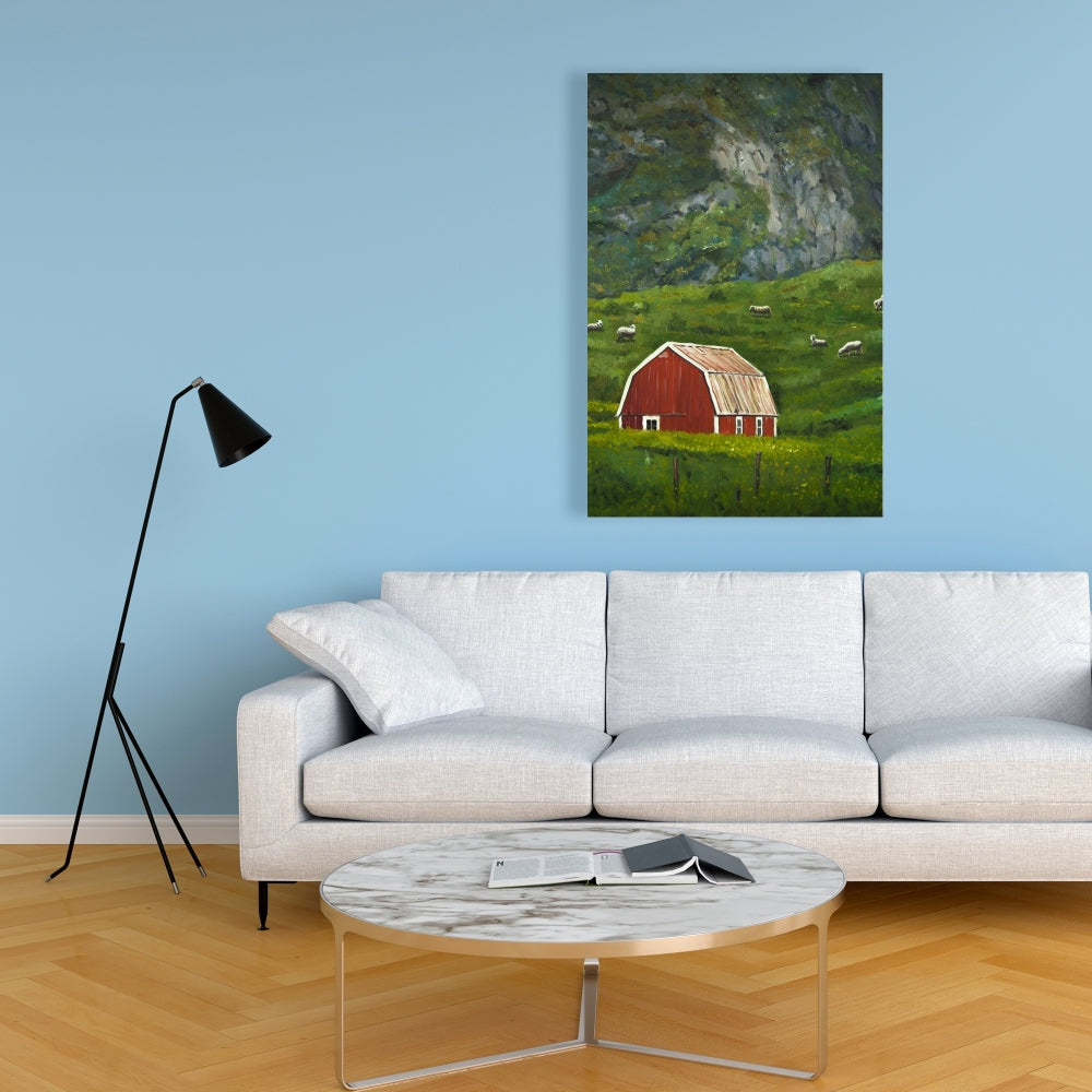 Toile de cuisine rouge rustique - Décoration de la vie à la campagne