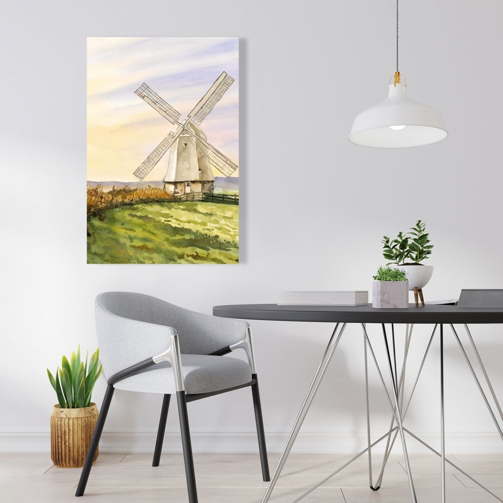 Morning Breeze Botanical Bathroom Canvas - Green Home Decor