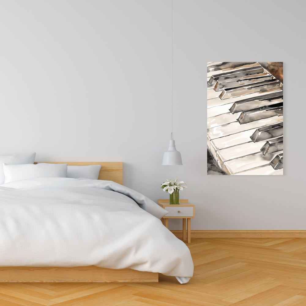 Rustic Piano Canvas Wall Art - Home Decor Musical Instrument