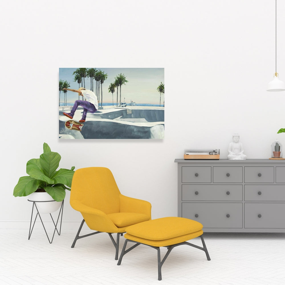 Skate Park California Canvas | Hyperrealist Botanical Art Decor