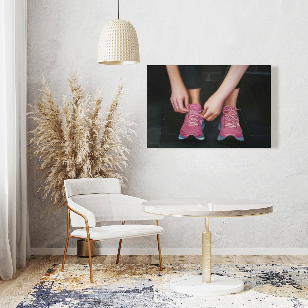 Ready for the Race Black Canvas | Hyperrealist Living Room Decor