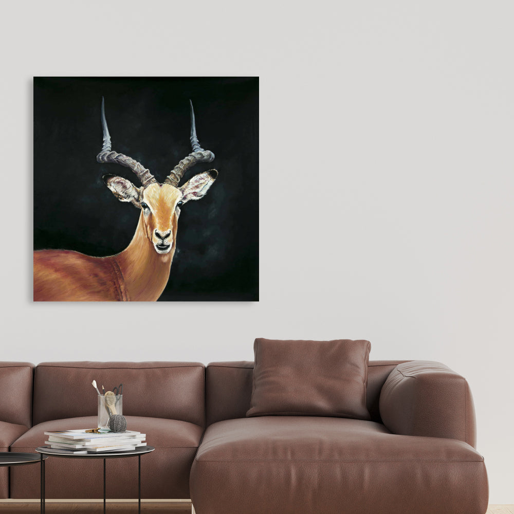 Antelope Canvas Wall Art | Rustic Livingroom Decor