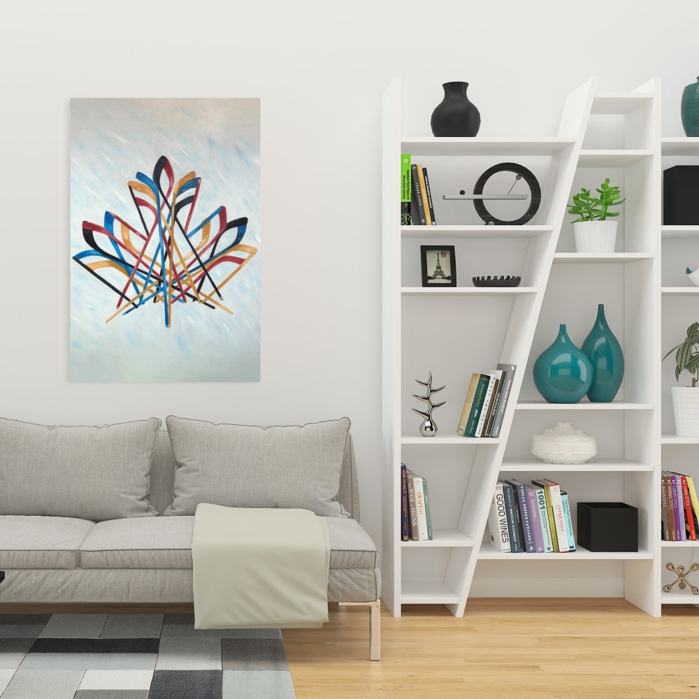 Blue Sports & Games Snow Canvas | Canadian Hockey Home Decor