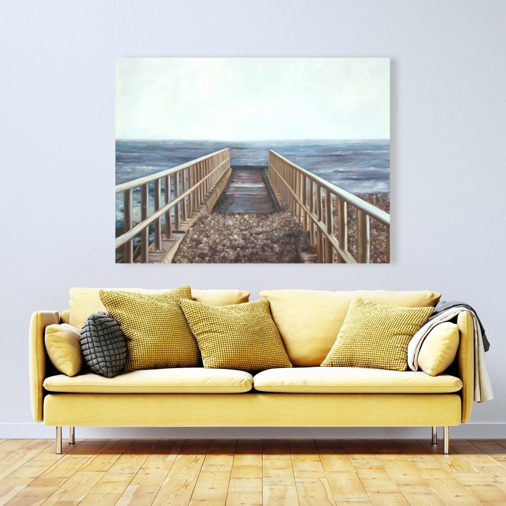 Relaxing Beach Marine Sea Blue Canvas - Home Decor Wall Art