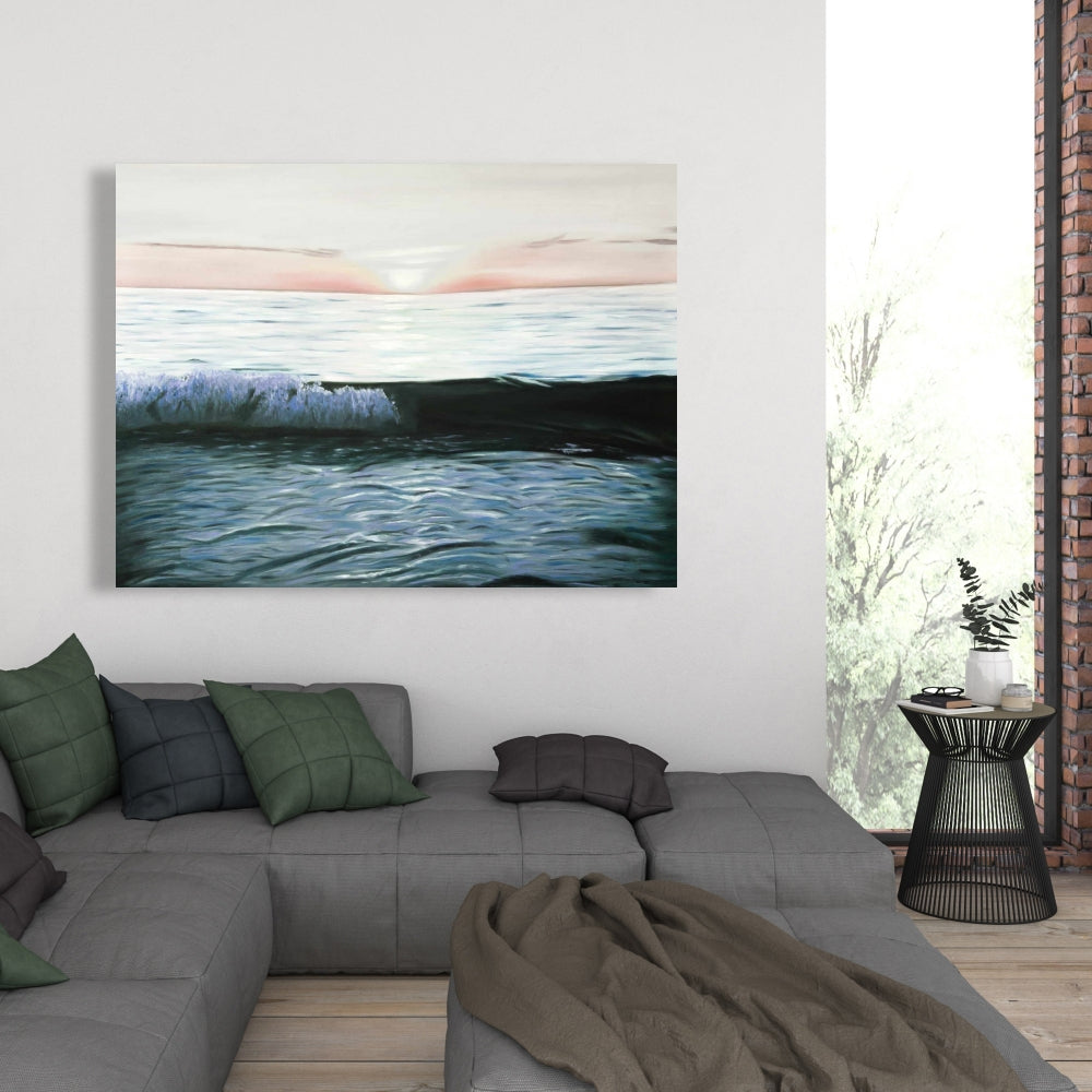 Desaturated Sunset Marine Canvas | Coastal Home Decor Art