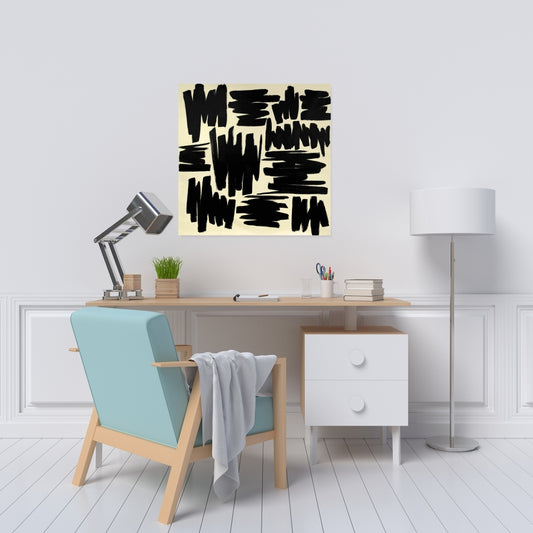 Deconstructed Stripes Abstract Canvas - Man Cave Wall Art